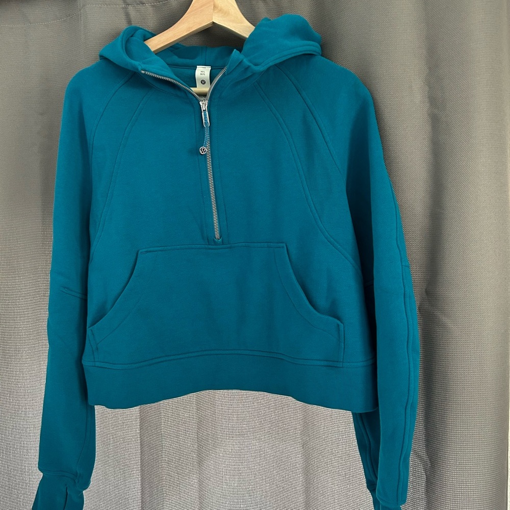 lululemon Teal Scuba Oversized Half-Zip Hoodie